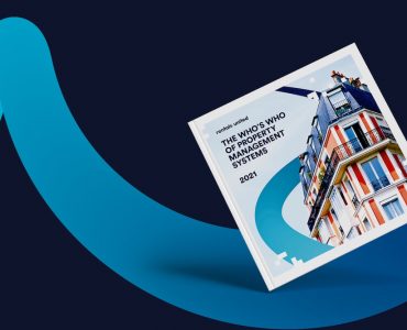 a brochure with a picture of a building