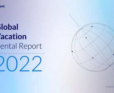 a blue and white background with the words global vacation rental report 2012 - 2012