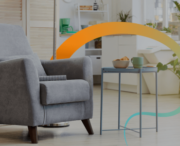 a chair and a table in a room