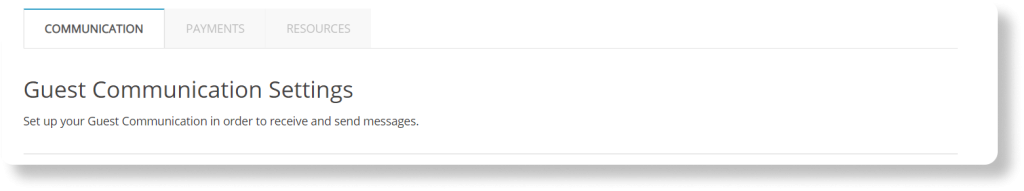 alt= Screenshot of a the guest communication setting tab. The form provides the option to set up automated reviews to help you earn 5* reviews